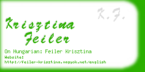 krisztina feiler business card
